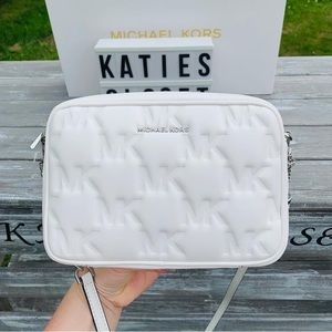 NWT MICHAEL KORS WHITE & SILVER CROSSBODY